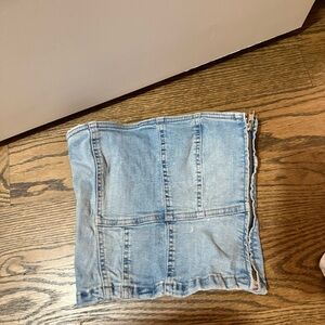 XXS ZARA DENIM TUBE TOP